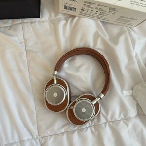Brown and Silver On-Ear Headphones